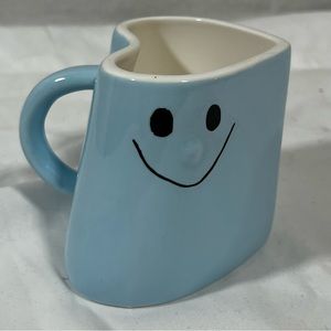 Nakayoshi Pair you & i Smiling Heart Mug Blue Replacement Cute Gift Japan Coffee
